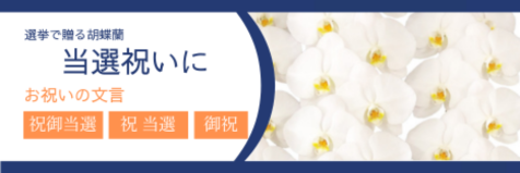 当選祝いに贈る胡蝶蘭