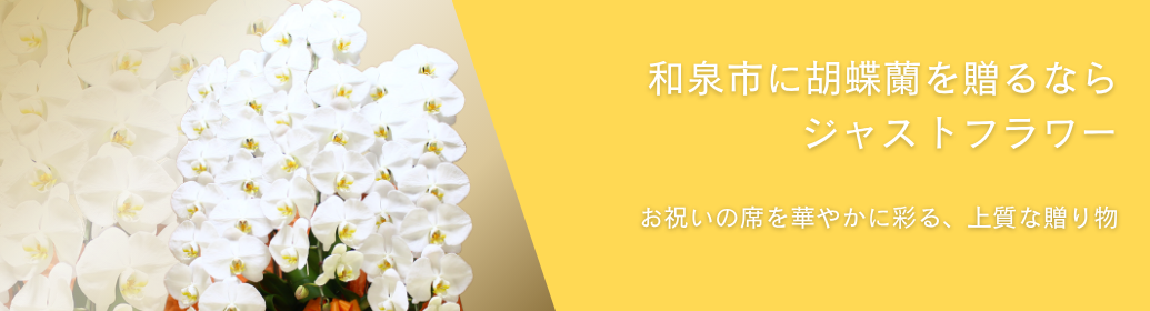 【和泉市】イベント・公演・開店祝いに胡蝶蘭をお届け｜会場・企業・店舗への祝花ならジャストフラワー